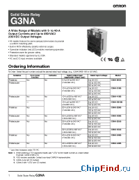 Datasheet G3NA-UTU manufacturer Omron