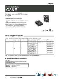 Datasheet G3NE--205 manufacturer Omron