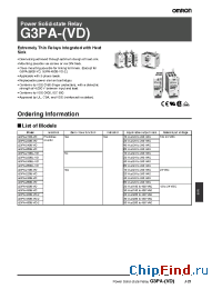 Datasheet G3PA-240BL-VD manufacturer Omron