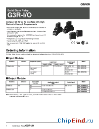 Datasheet G3R-IAZR1SN manufacturer Omron