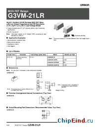 Datasheet G3VM-21LR(TR) manufacturer Omron