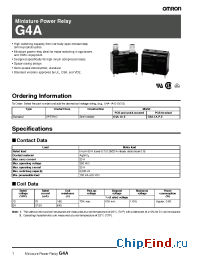 Datasheet G4A-1A manufacturer Omron