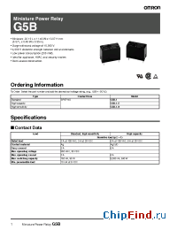 Datasheet G5B manufacturer Omron