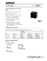 Datasheet G5LE-1 manufacturer Omron