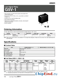 Datasheet G5V-1 manufacturer Omron