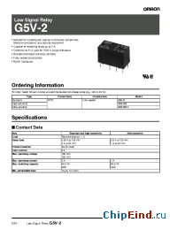 Datasheet G5V-2-DC24 manufacturer Omron