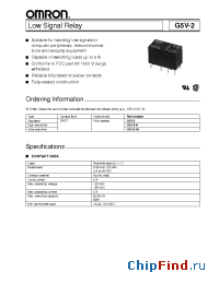 Datasheet G5V-2-HI12DC manufacturer Omron