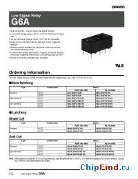 Datasheet G6A-434P manufacturer Omron
