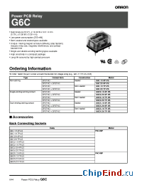Datasheet G6C-1114P manufacturer Omron