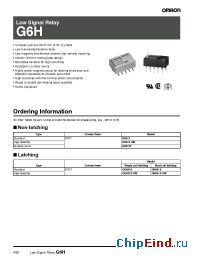 Datasheet G6H-2-100-DC12 manufacturer Omron