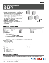 Datasheet G6JU-2FL-Y manufacturer Omron