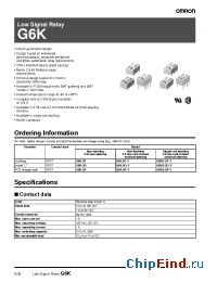 Datasheet G6K-2FDC4.5 manufacturer Omron