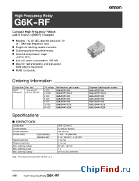 Datasheet G6K-2F-RFDC12 manufacturer Omron