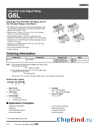 Datasheet G6L-1FDC24 manufacturer Omron