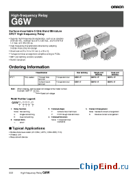 Datasheet G6W-1PDC4.5 manufacturer Omron