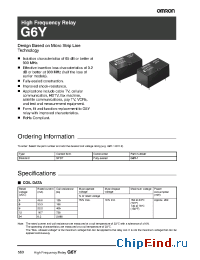 Datasheet G6Y-1DC12 manufacturer Omron