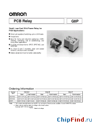 Datasheet G8P-1111P-BI-US12DC manufacturer Omron