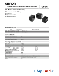 Datasheet G8SN-1C4-CU manufacturer Omron