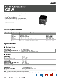 Datasheet G8W manufacturer Omron