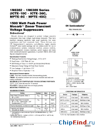 Datasheet 1N6383RL4 manufacturer ON Semiconductor