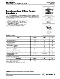 Datasheet 2N3773 manufacturer ON Semiconductor