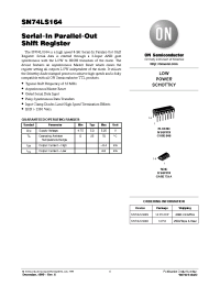 Datasheet 74LS164 manufacturer ON Semiconductor