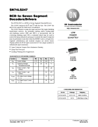Datasheet 74LS247 manufacturer ON Semiconductor