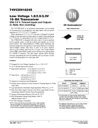 Datasheet 74VCXH16245DTR manufacturer ON Semiconductor