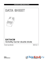 Datasheet BAT54CM manufacturer ON Semiconductor