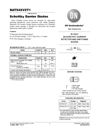 Datasheet BAT54XV2T1G manufacturer ON Semiconductor