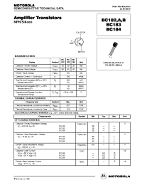 Datasheet BC182A manufacturer ON Semiconductor