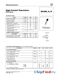 Datasheet BC489AZL1 manufacturer ON Semiconductor