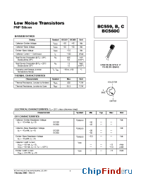 Datasheet BC559BZL1 manufacturer ON Semiconductor
