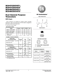 Datasheet BC847CDXV6T1 manufacturer ON Semiconductor