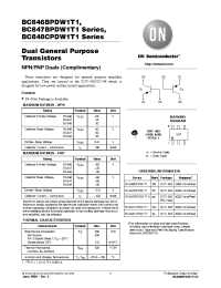 Datasheet BC847CPDW1T1 manufacturer ON Semiconductor