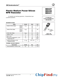 Datasheet BD437T manufacturer ON Semiconductor
