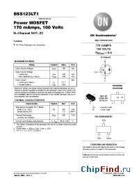 Datasheet BSS123LT1D manufacturer ON Semiconductor