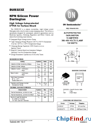 Datasheet BUB323 manufacturer ON Semiconductor