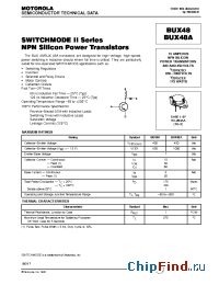 Datasheet BUX48 manufacturer ON Semiconductor