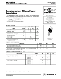 Datasheet D44H manufacturer ON Semiconductor