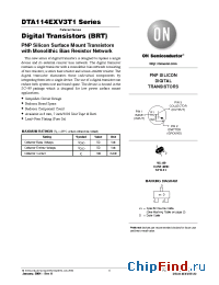 Datasheet DTA114EXV3T1 manufacturer ON Semiconductor