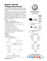 Datasheet MAX707CUA-T manufacturer ON Semiconductor