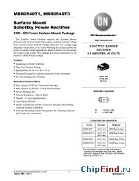 Datasheet MBR0540T3 manufacturer ON Semiconductor