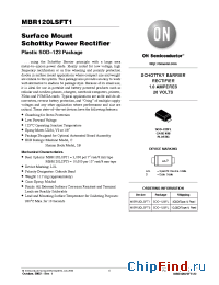 Datasheet MBR120LSFT1 manufacturer ON Semiconductor
