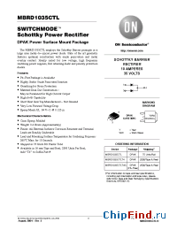 Datasheet MBRD1035CTL manufacturer ON Semiconductor