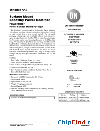 Datasheet MBRM130L manufacturer ON Semiconductor
