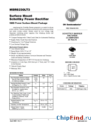 Datasheet MBRS230LT3 manufacturer ON Semiconductor