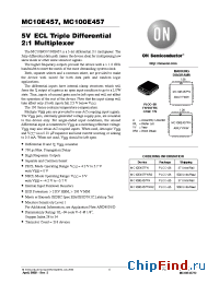 Datasheet MC100E457FNR2 manufacturer ON Semiconductor