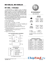 Datasheet MC100EL33DTR2 manufacturer ON Semiconductor
