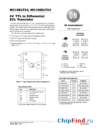 Datasheet MC100ELT24DR2 manufacturer ON Semiconductor